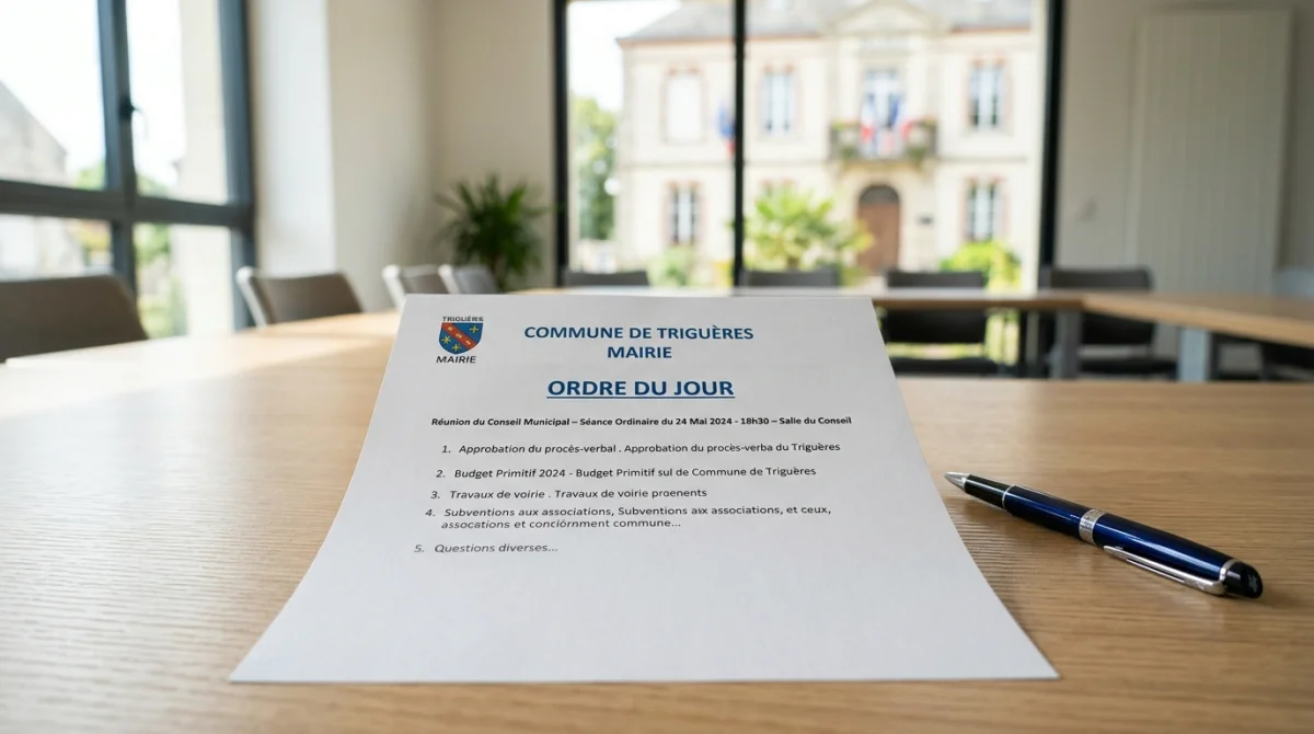 Agenda du conseil municipal de Triguères